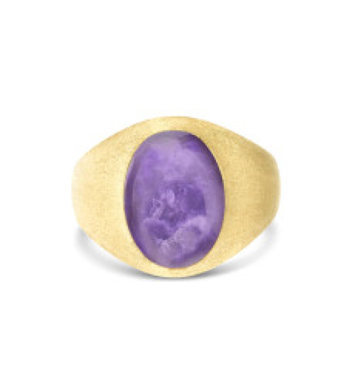 Nanis Boules Violetta Small пръстен лепифолит, седеф, планински кристал AH9-609