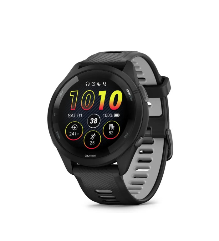 Forerunner® 265 - Black безел и корпус с Black/Powder Gray силиконова каишка 010-02810-10
