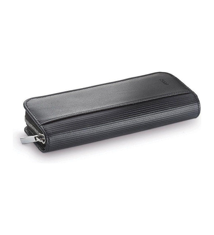 Lamy A403 Black за 2 пишещи средства кожен калъф, с цип