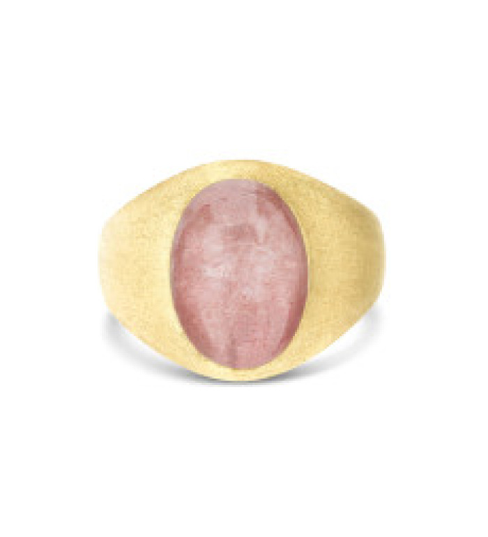 Nanis Boules Rosolio Small пръстен планински кристал, ягодов кварц, седеф AH8-609