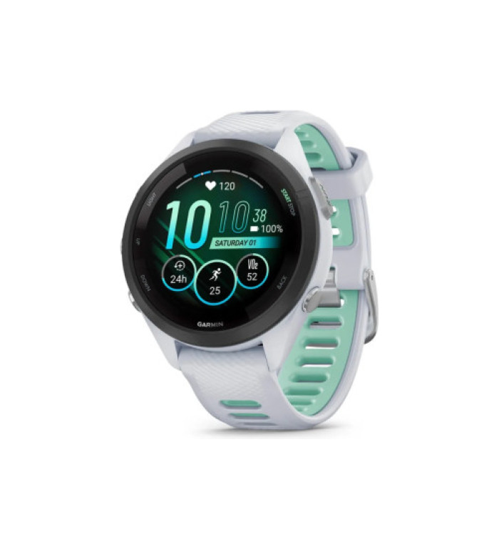 Forerunner® 265S - Black безел с Whitestone корпус и Whitestone/Neo Tropic силиконова каишка