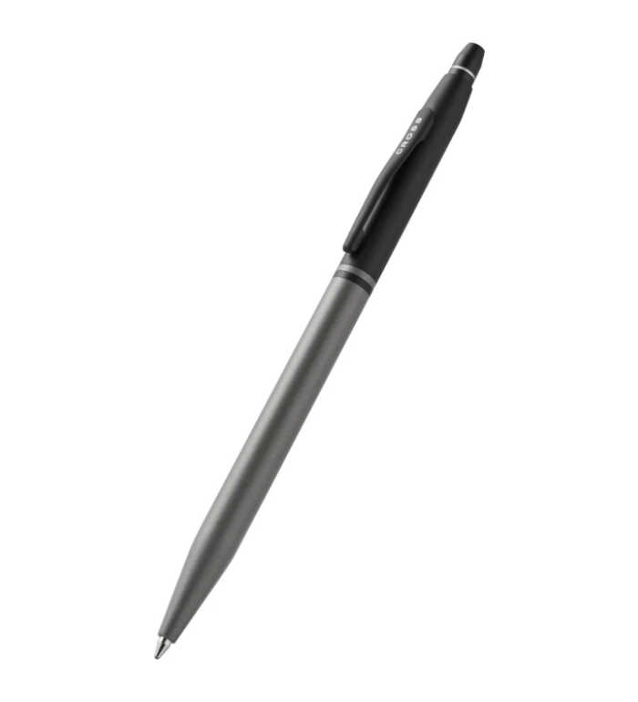 Cross Click Tuxedo - Satin Metallic Gray with Black химикалка