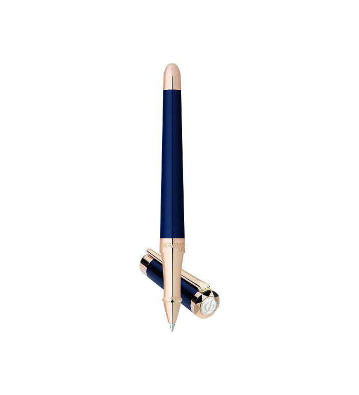 S.T.DUPONT LIBERTE BLUE NATURAL LACQUER&ROSE GOLD ролер 462009