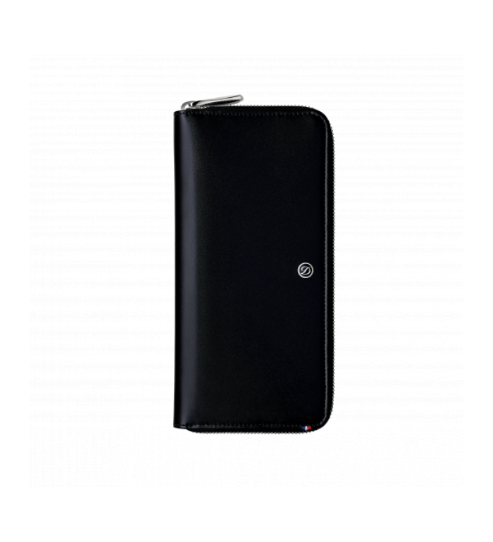 Висок портфейл S.T.Dupont Line D Zippered Long Wallet With Coin Purse 180044