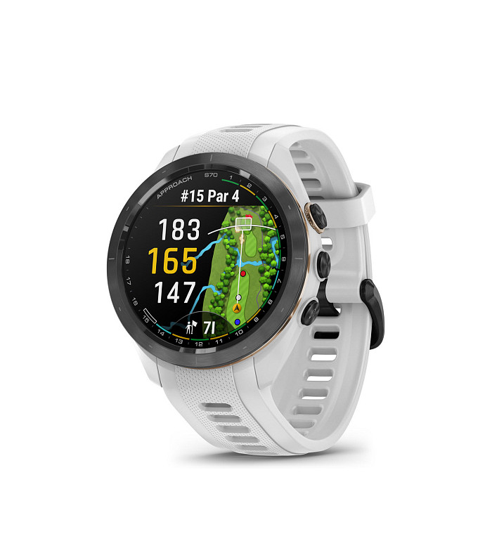 Garmin Approach S70 черен керамичен безел с бяла силиконова каишка 010-02746-10