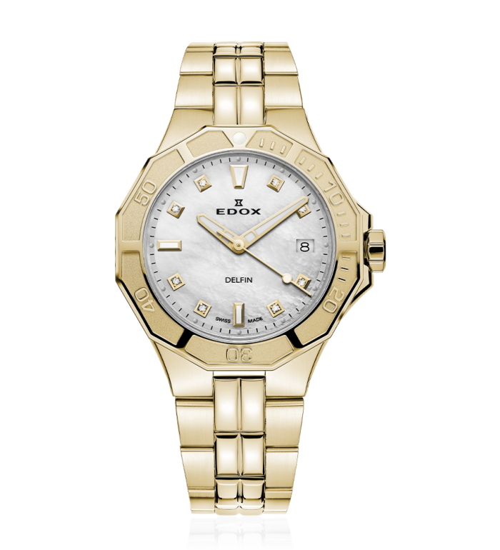 EDOX DELFIN DIVER DATE LADY QUARTZ 38MM 53020 37JM NADD