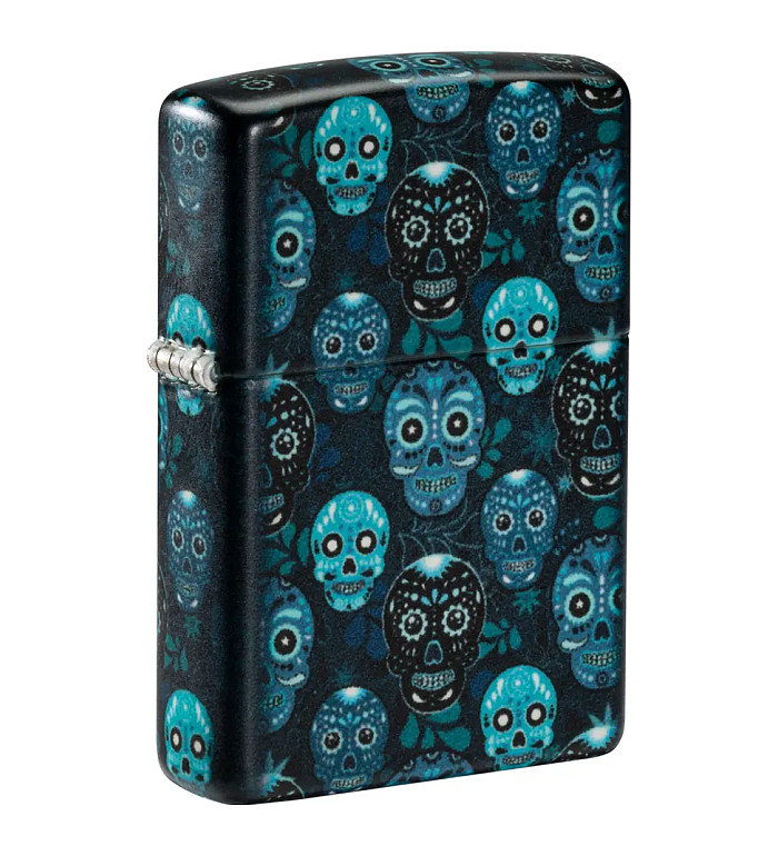 Zippo Glow In The Dark Sugar Skulls Design запалка