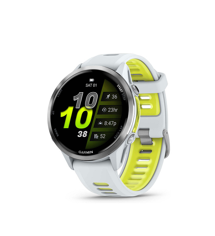 Garmin Forerunner 970 Titanium с Whitestone корпус и Whitestone/Translucent Amp Yellow каишка 010-02969-11