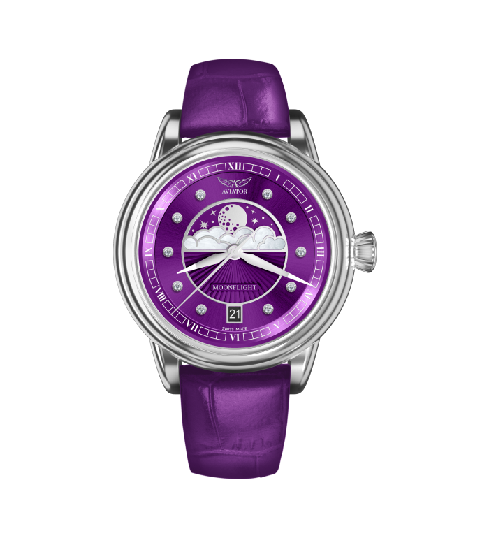 АVIATOR DOUGLAS MOONFLIGHT DIAMONDS 36MM V.1.33.0.361.4