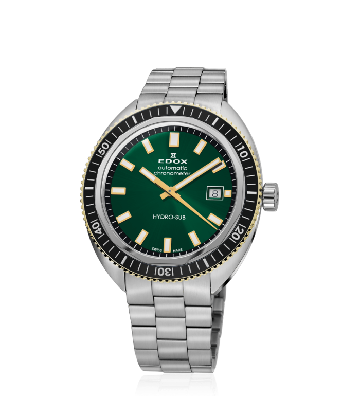 EDOX HYDRO-SUB DATE AUTOMATIC CHRONOMETER 42MM MEN'S WATCH LIMITED EDITION 500PCS 80128 357JNM VID