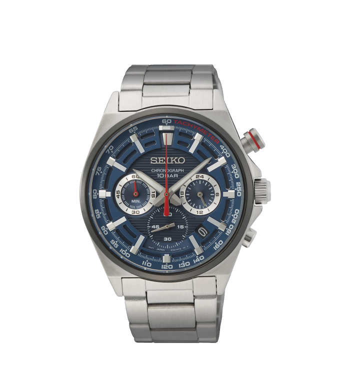 SEIKO SPORT CHRONO RACING 41MM MEN'S WATCH SSB407P1