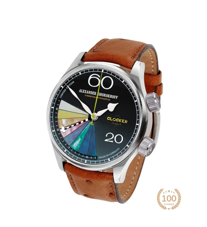 ALEXANDER SHOROKHOFF GLOCKER MANUAL 43.5MM  LIMITED EDITION 100PIECES AS.GL01-4