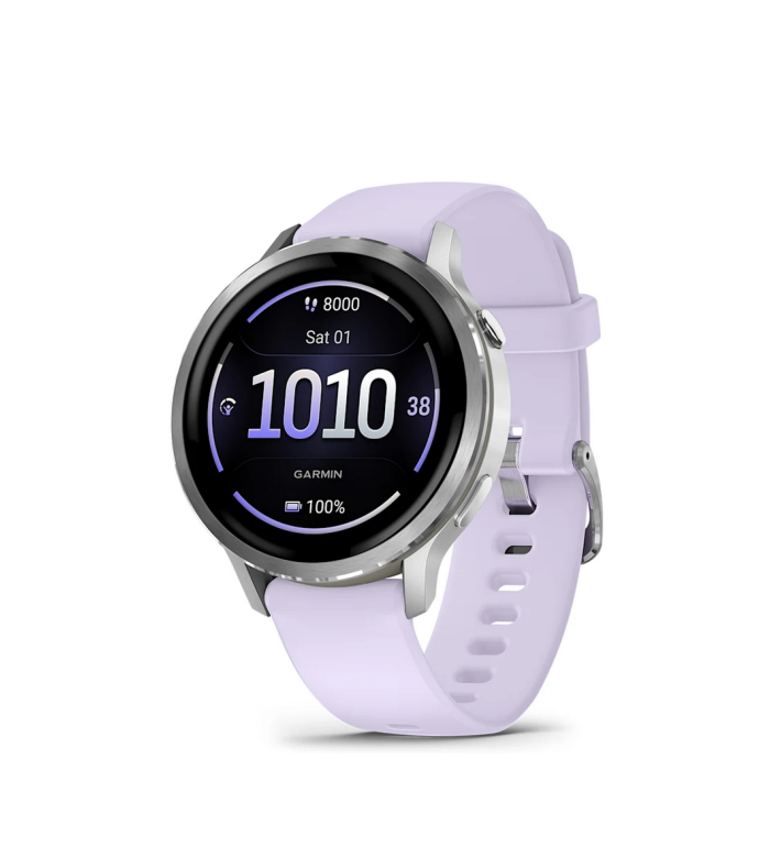 GARMIN VENU 4 41ММ SILVER С PERIWINKLE СИЛИКОНОВА КАИШКА 010-03013-01