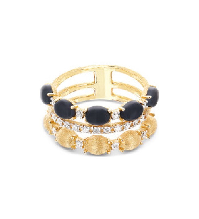Nanis Dancing Mystery Black Onyx пръстен оникс, диаманти AS31-597