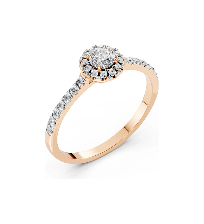 Cara пръстен с диаманти 0.20+0.28 ct – ЗЛАТНО БИЖУ 14К K101-10095R(3.7)/14K