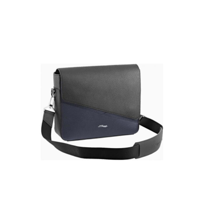 Чанта S.T.Dupont NEO CAPSULE MESSENGER BAG NAVY BLUE/BLACK GRAINED 181344