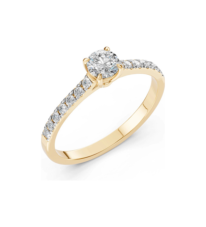 Cara пръстен с диаманти 0.50+0.21 ct GIA сертификат – ЗЛАТНО БИЖУ 14К K101-10094Y(5.1)/14K