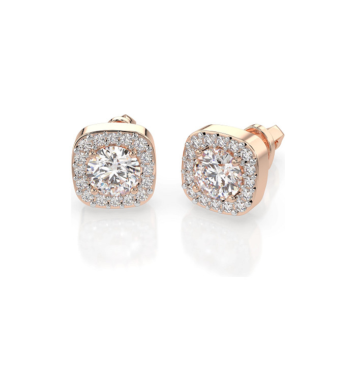 Златно бижу Cara обеци с диаманти 0.80+0.20 ct GIA сертификат K102-10152R