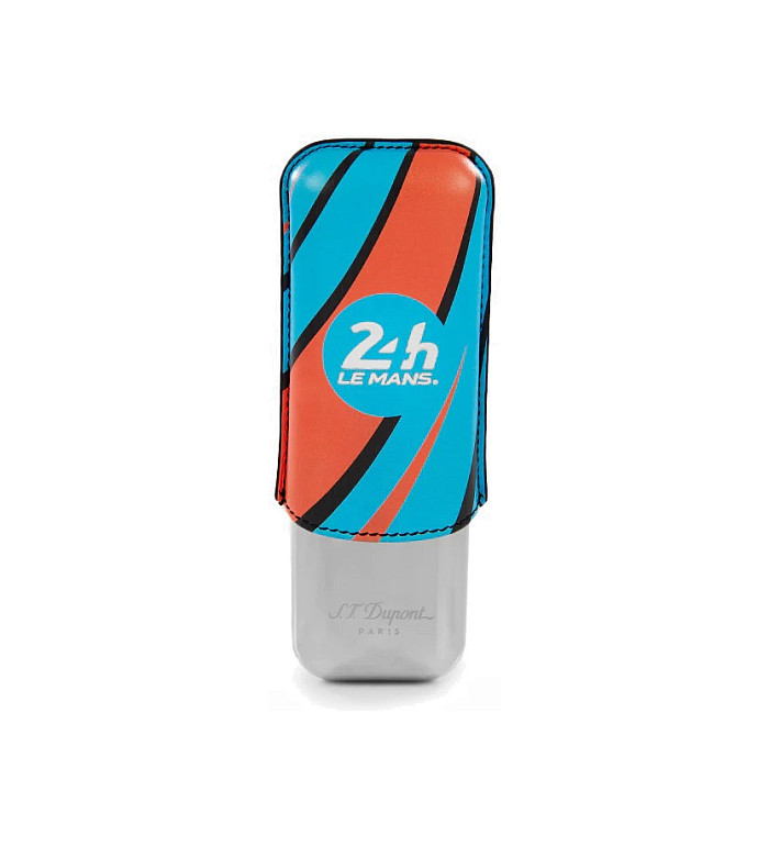 КАЛЪФ ЗА 2 ПУРИ S.T.DUPONT 24H DU MANS 2-CIGAR CASE BLUE / CHROME 183289