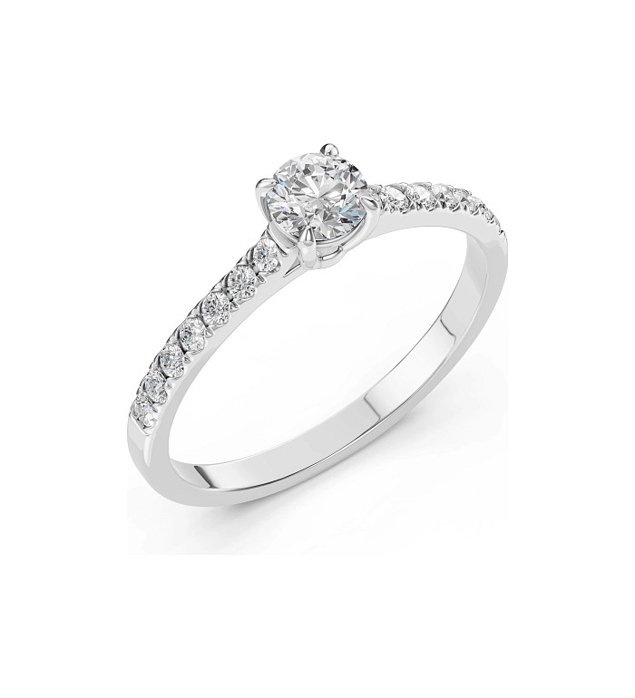 Cara пръстен с диаманти 0.40+0.21 ct GIA сертификат – ЗЛАТНО БИЖУ 14К K101-10094W(4.7)/14K