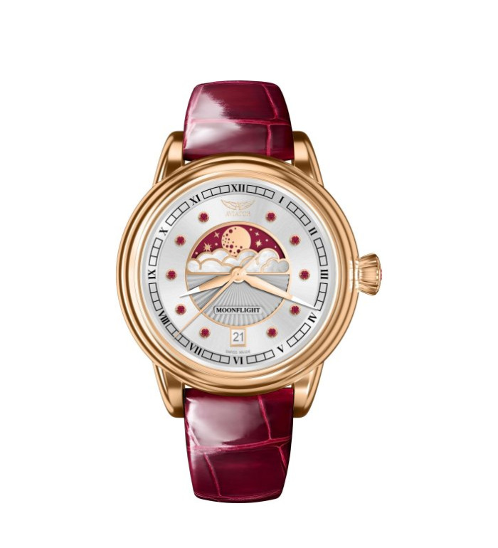 АVIATOR DOUGLAS MOONFLIGH GEMSTONE EDITION RUBY 36MM V.1.33.2.420.4