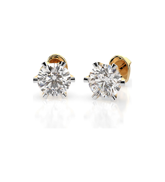 Cara обеци с диаманти 1.00 ct GIA сертификат – ЗЛАТНО БИЖУ 14К K102-10040/1Y(5.1)/14K