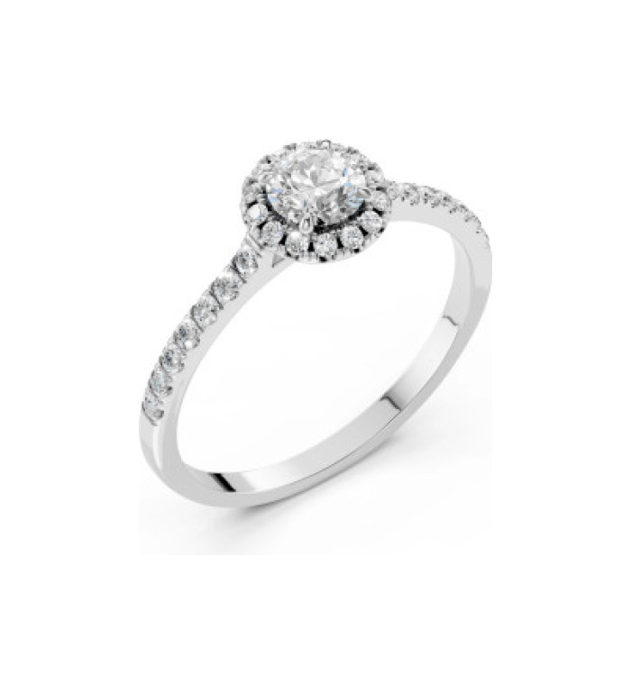 Пръстен с диамант Cara 0.50+0.29ct GIA сертификат K101-10095W (5.1)