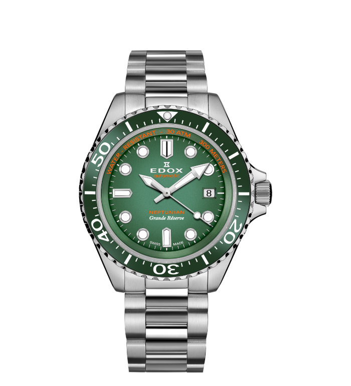 EDOX NEPTUNIAN GRANDE RÉSERVE DATE AUTOMATIC 42MM MEN'S WATCH  80801 3VM VDN