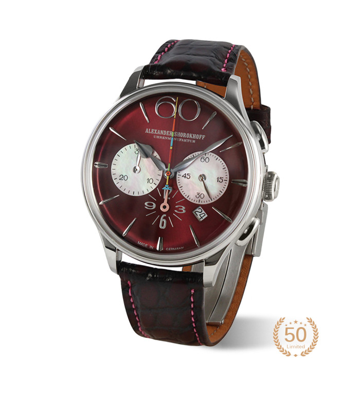 ALEXANDER SHOROKHOFF Happy Second Bordeaux 42mm Limited edition 50pcs AS.HS-06