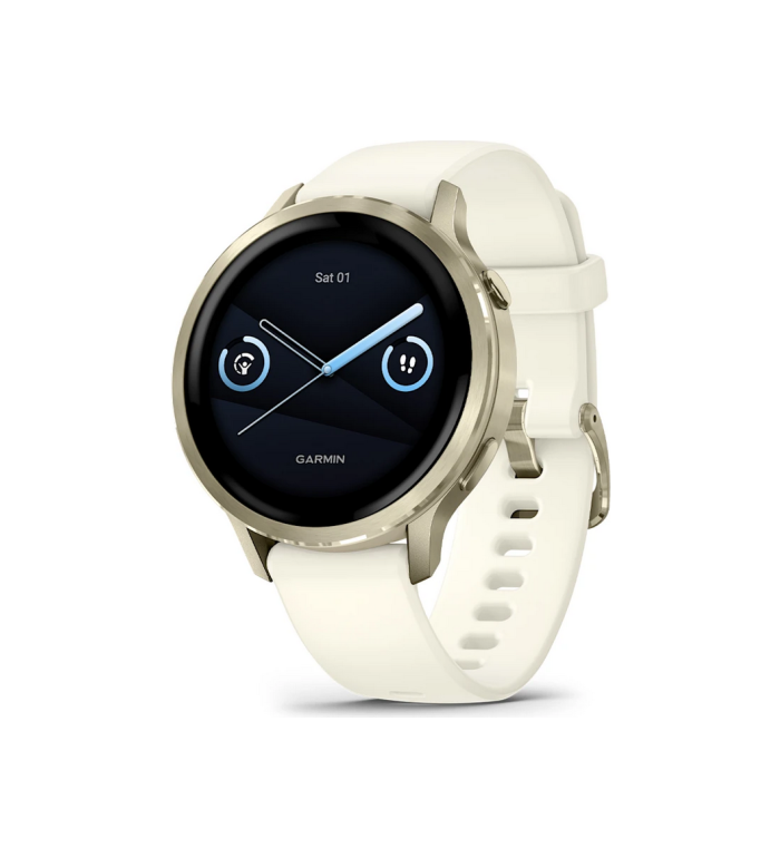 GARMIN VENU 4 41ММ LUNAR GOLD С BONE СИЛИКОНОВА КАИШКА 010-03013-00