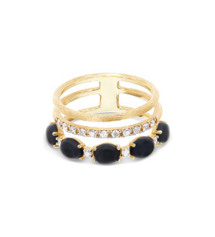 Nanis Dancing Mystery Black Onyx пръстен оникс, диаманти AS32-597