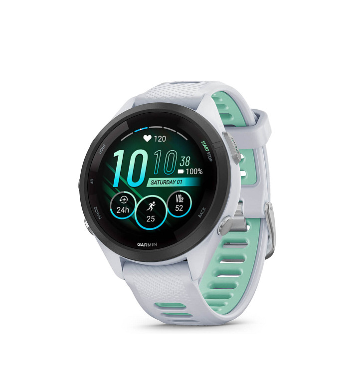 Garmin Forerunner 265S Black безел с Whitestone корпус и Whitestone/Neo Tropic силиконова каишка 010-02810-14