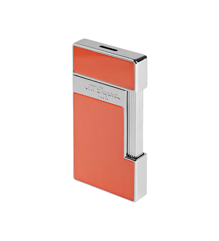 S.T.DUPONT SLIMMY LIGHTER CORAL LACQUER AND CHROME запалка 28006
