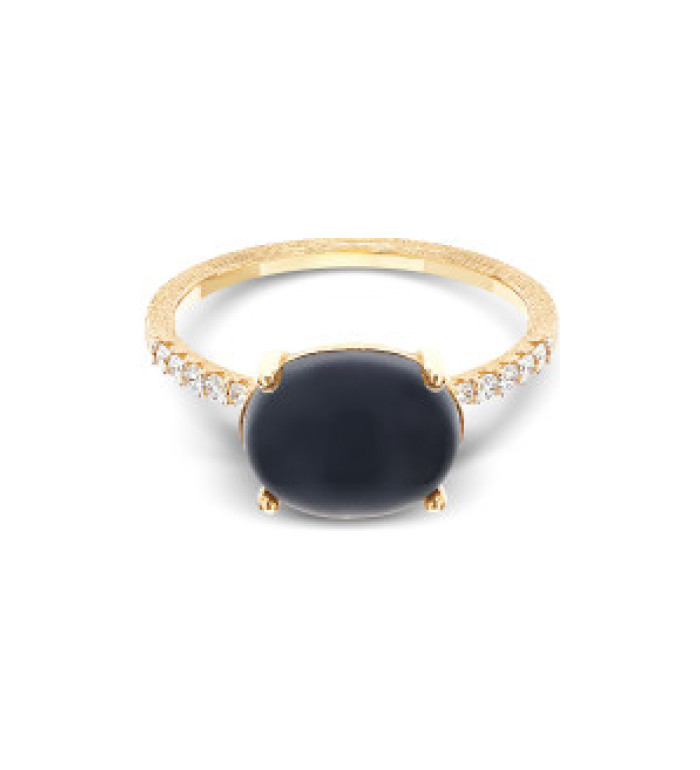 Nanis Dancing Mystery Black Onyx пръстен оникс, диаманти AS7-599
