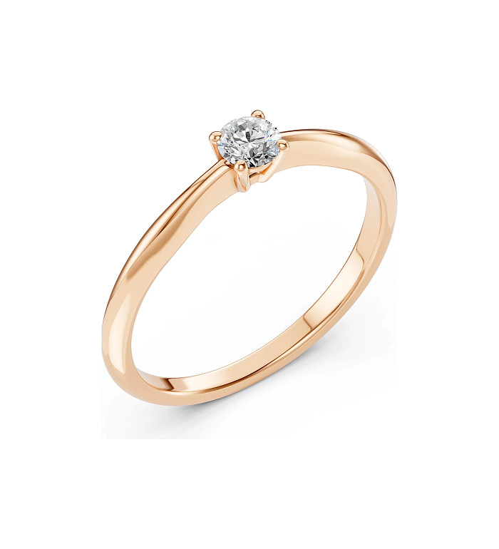 Cara пръстен с диамант 0.20 ct – ЗЛАТНО БИЖУ 14К K101-10021R(3.7)/14K