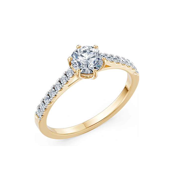 Cara пръстен с диаманти 0.70+0.25 ct GIA сертификат – ЗЛАТНО БИЖУ 14К K101-10093Y(5.7)/14K