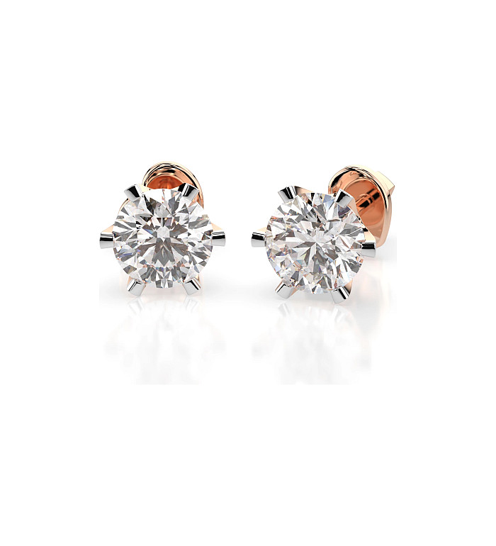 Cara обеци с диаманти 1.00 ct GIA сертификат – ЗЛАТНО БИЖУ 14К K102-10040/1R(5.1)/14K