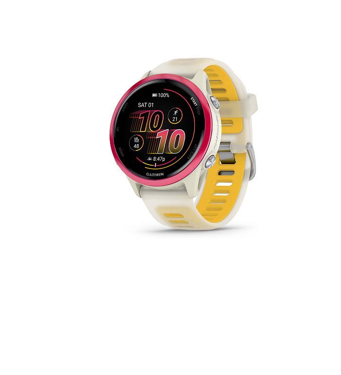 Garmin Forerunner 570 Raspberry Aluminium с Translucent Bone/Mango каишка 010-02970-02