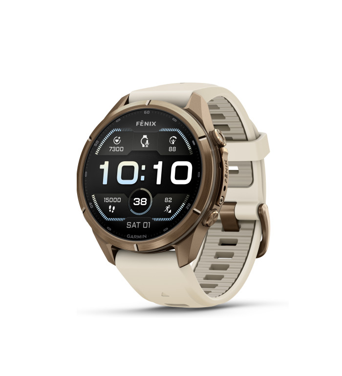 Garmin Fenix 9 Pro Autumn Gold Titanium с Cream/French Gray силиконова каишка 010-04335-26