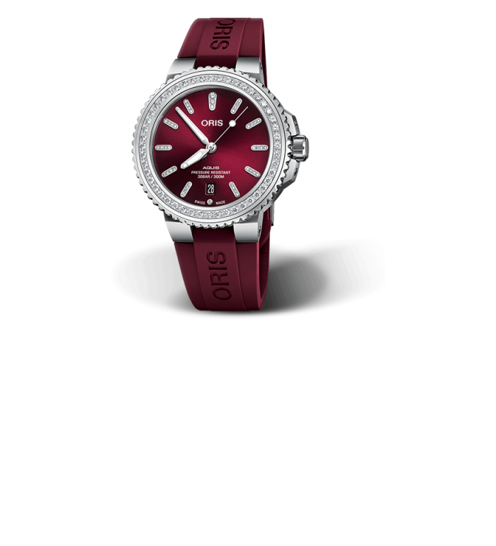 ORIS AQUIS DIVING DATE DIAMONDS  41.5MM 733 7766 4998-07 4 22 68FC