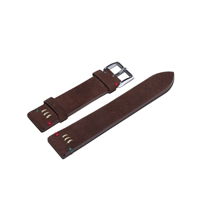 DARKBROWN NUBUCK LEATHER WATCH STRAP