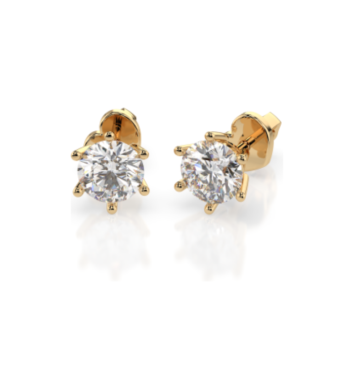 Cara обеци с диаманти 1.00 ct GIA сертификат K102-10151Y