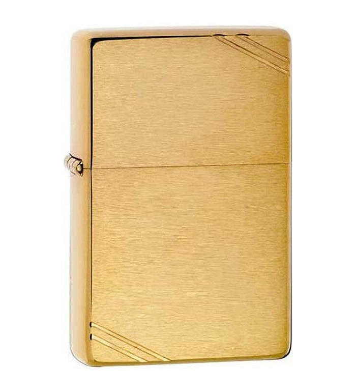 Zippo запалка 240 - Brushed Brass Vintage With Slashes