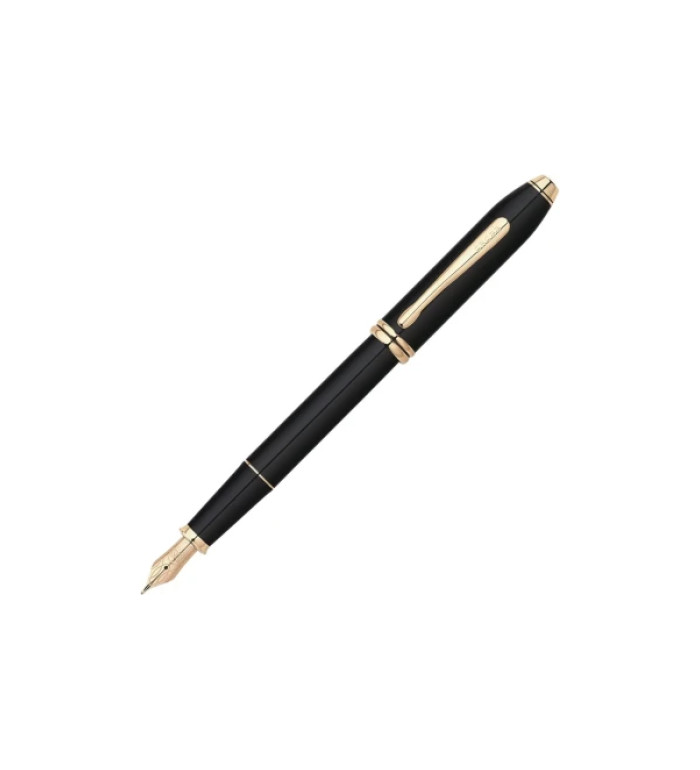 Писалка Cross Townsend - Black/Gold, F перо