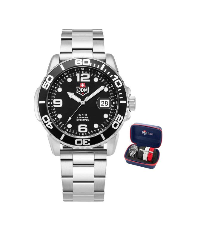Мъжки часовник JDM Military Sapphire Mike Plus сет с каишки JDM-WG029-03
