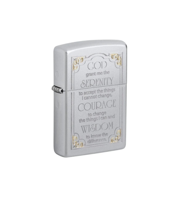 Запалка Zippo Serenity Prayer, Satin Chrome