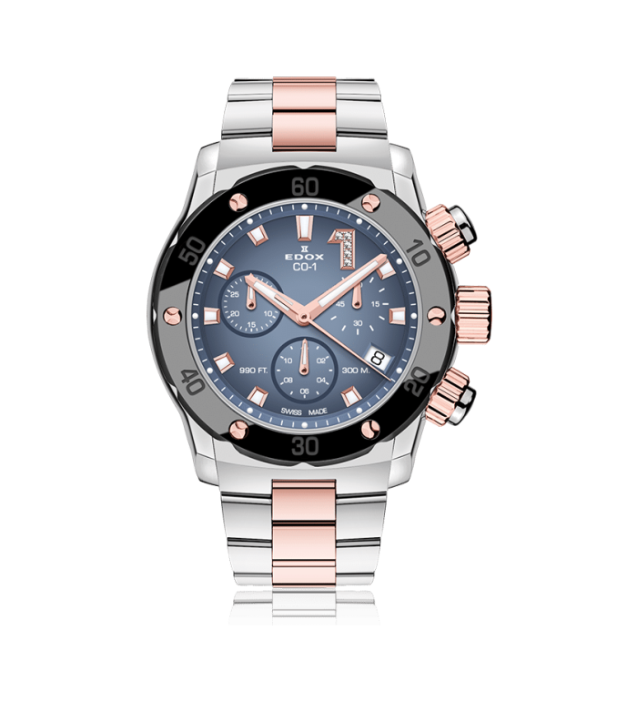 EDOX CO-1 CHRONOLADY QUARTZ 38MM 10255 357RM BUIDR