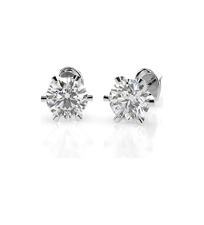 Cara обеци с диаманти 1.40 ct GIA сертификат – ЗЛАТНО БИЖУ 14К K102-10040/1W(5.7)/14K
