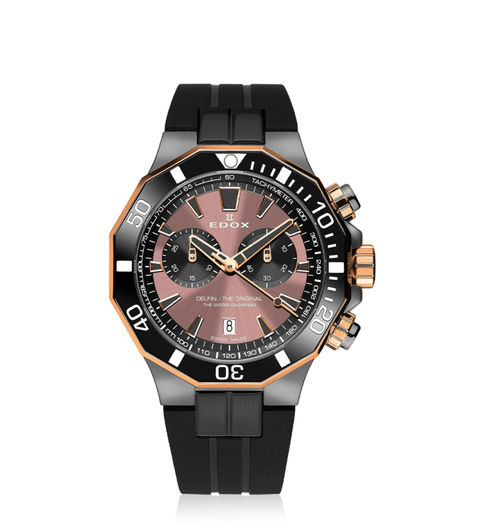 EDOX DELFIN CHRONOGRAPH QUARTZ 43MM MEN'S WATCH 10112 357GRNCA BRNR