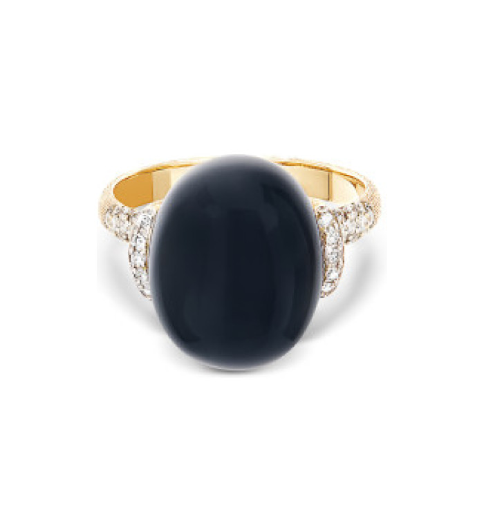 Nanis Dancing Mystery Black Onyx пръстен оникс, диаманти AS4-599